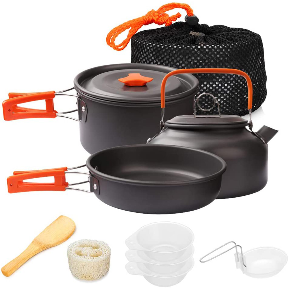 Camping Cooking Pots And Pans - 1 шт./1 компл., набор посуды для
