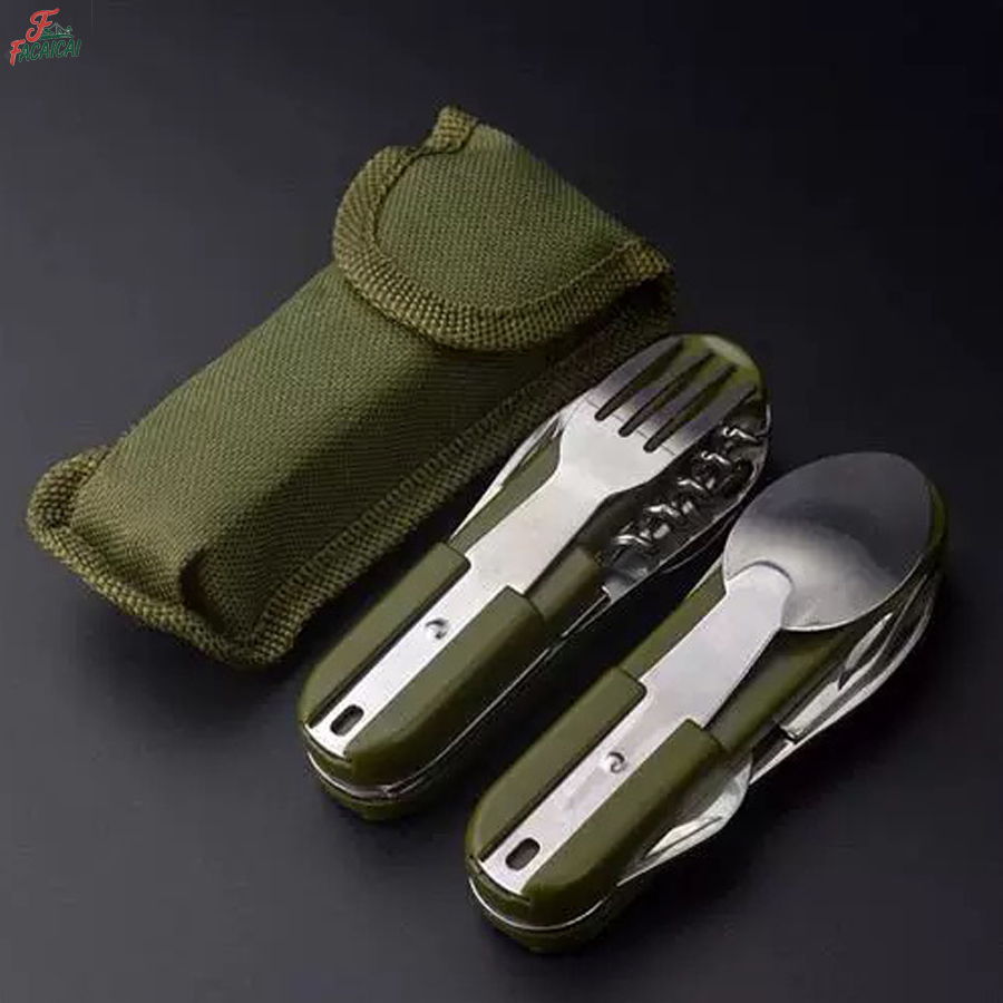Camping Cooking Set Stainless Steel - Набор для кемпинга 5-в-1 из нержавеющей