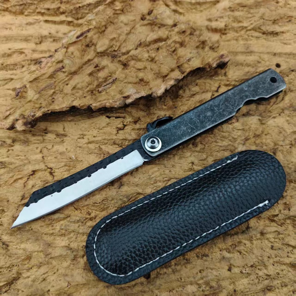 Camping Cooking Knife With Sheath - Складной нож Higonokami ручной работы с