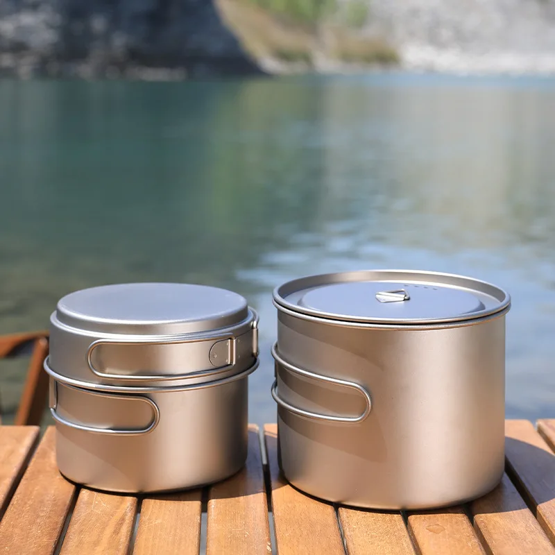 Camping Cooking Pots And Pans Set - Набор для кемпинга: ультралегкая титановая кастрюля