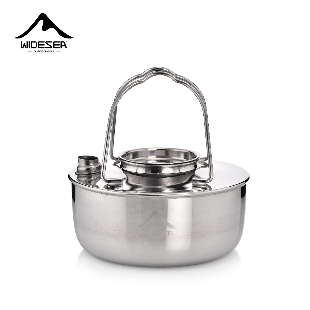 Camping Cooking Set Stainless Steel - Widesea Кемпинг Открытый 1,7 л SS304