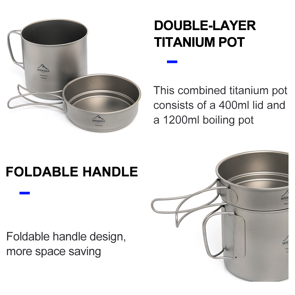 Ультралегкий титановый походны – обзор и цена Camping Cooking Set Stainless Steel