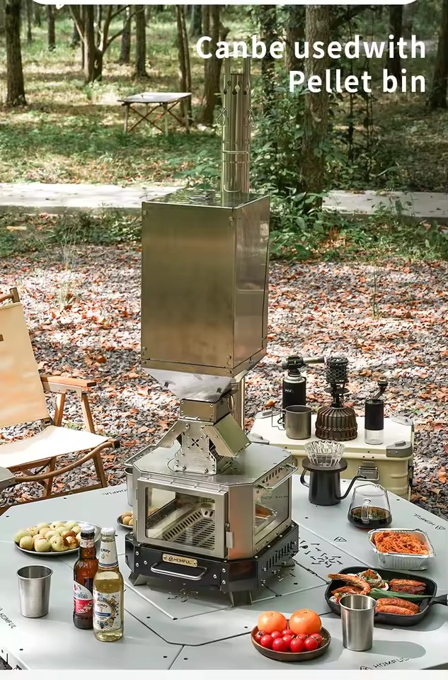 Портативная дровяная печь HOMF – обзор и цена Camping Cooking Kits