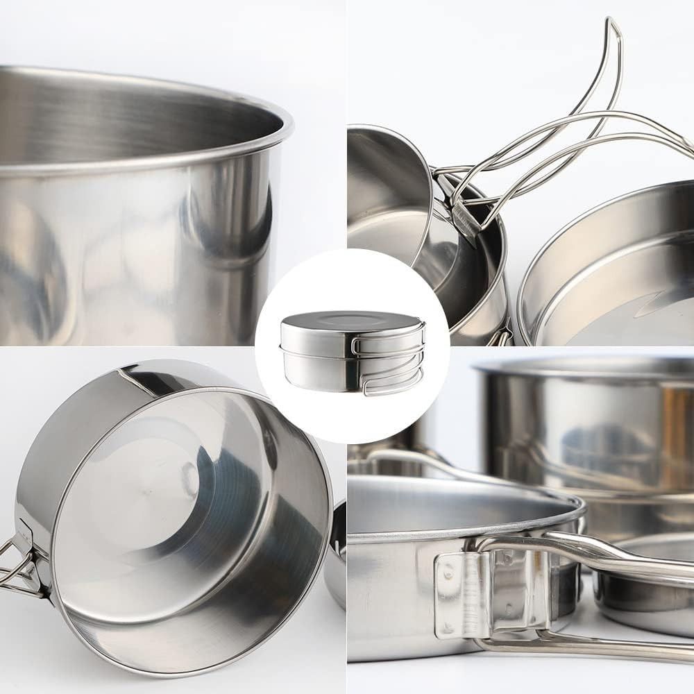 Набор из 4 предметов портативн – обзор и цена Camping Cooking Pots And Pans Set