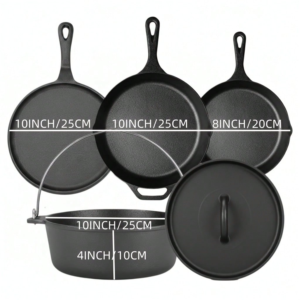 Набор чугунной посуды PACILACK – обзор и цена Camping Cooking Pots And Pans Set