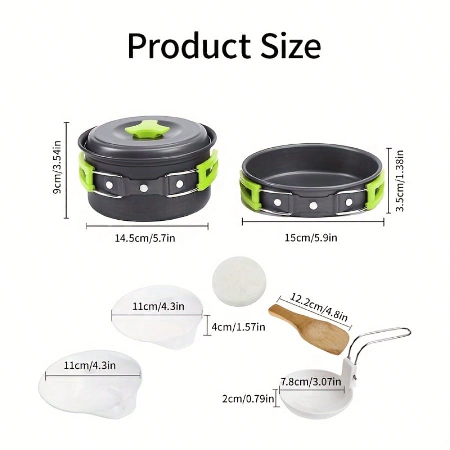 Набор для приготовления пищи в – обзор и цена Camping Cooking Set Stainless Steel