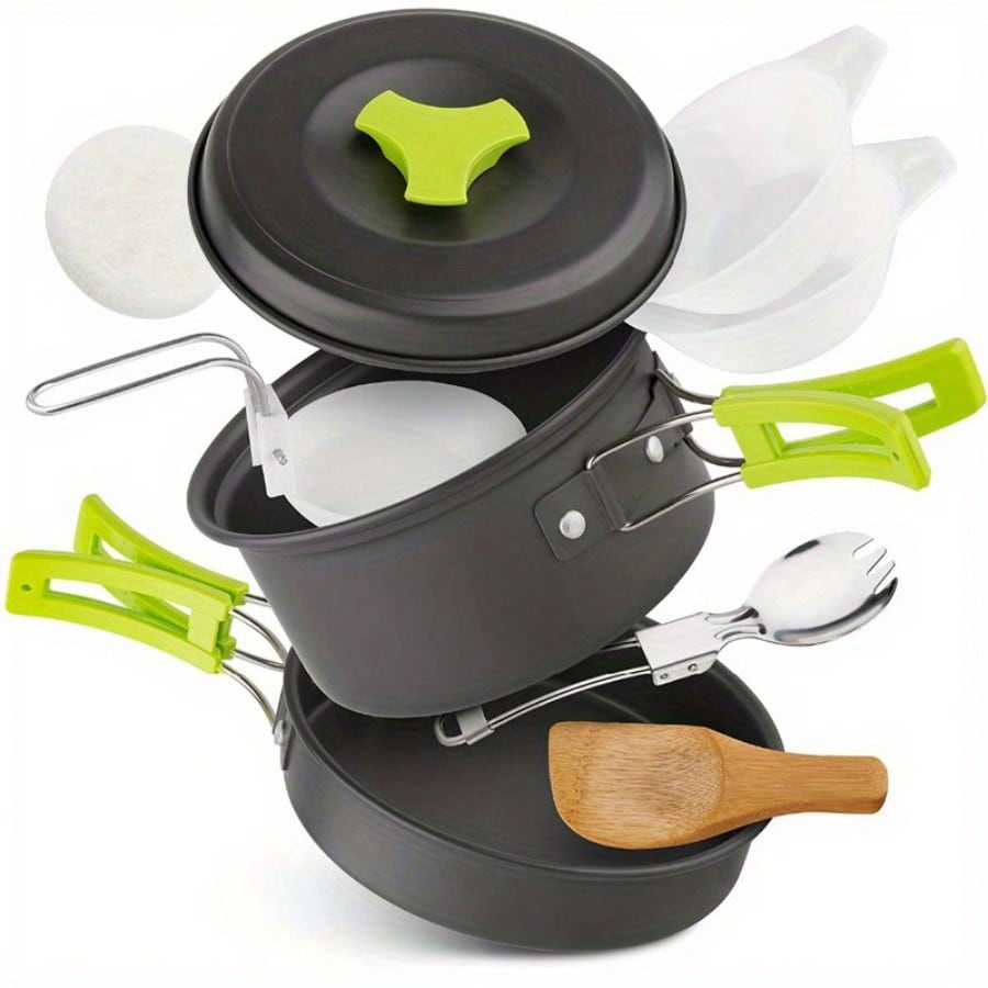 Набор для приготовления пищи в – обзор и цена Camping Cooking Set Stainless Steel