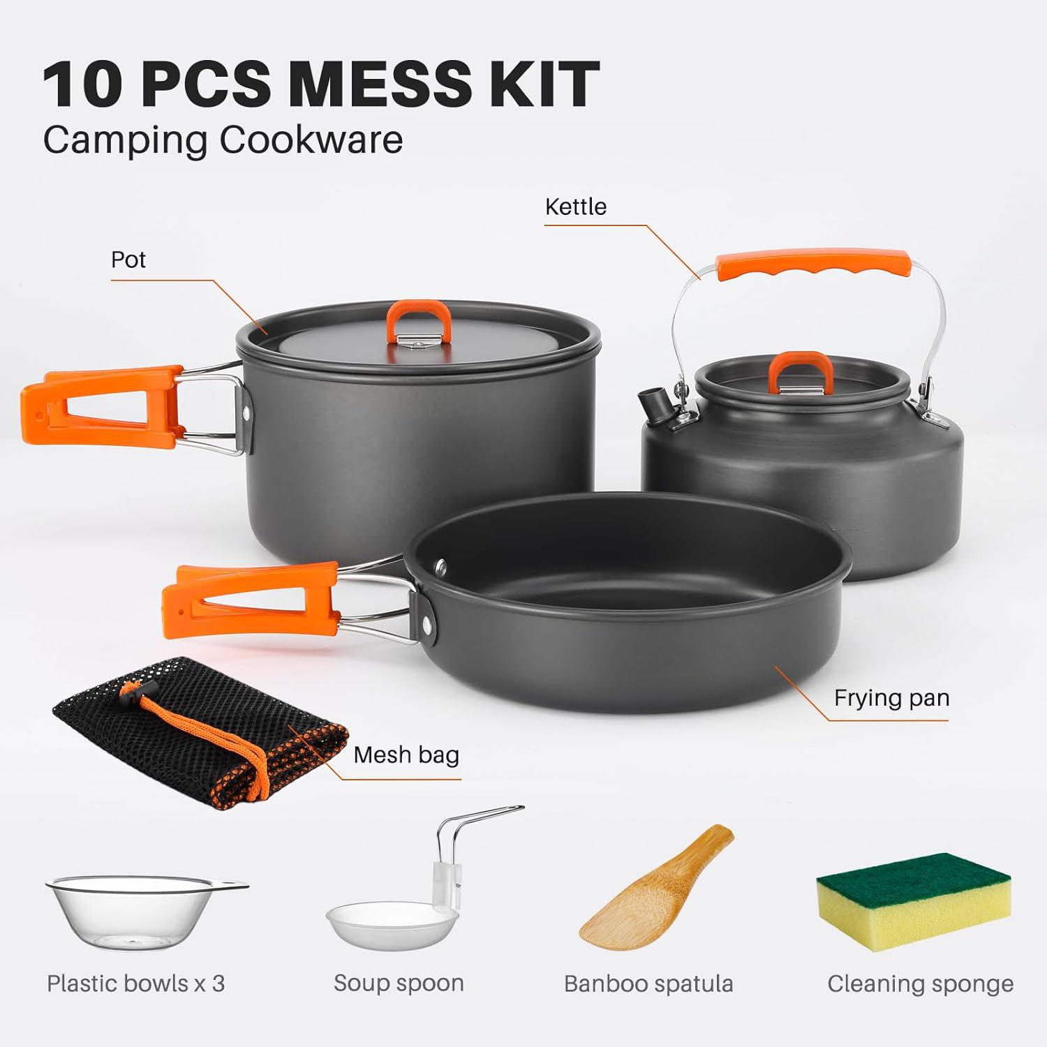 Набор походной посуды: кастрюл – обзор и цена Camping Cooking Pots And Pans Set