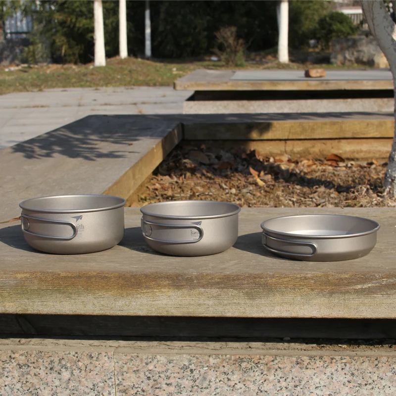 Keith 3 шт. титановая посуда,  – обзор и цена Camping Cooking Set Stainless Steel