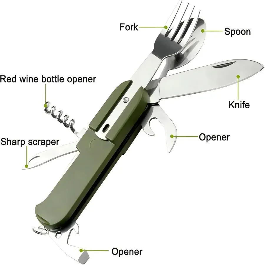 Набор для кемпинга 5-в-1 из не – обзор и цена Camping Cooking Set Stainless Steel