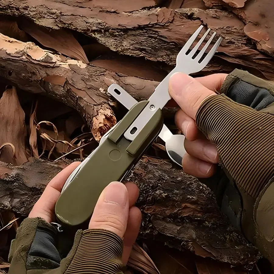Набор для кемпинга 5-в-1 из не – обзор и цена Camping Cooking Set Stainless Steel