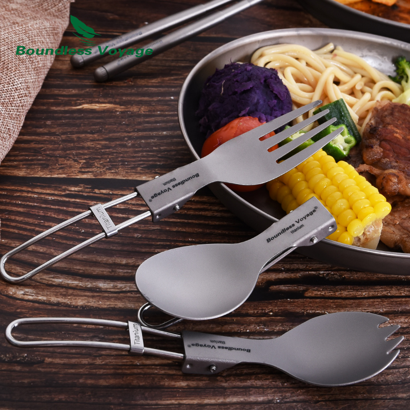 Титановые столовые приборы Bou – обзор и цена Camping Cooking Set Stainless Steel