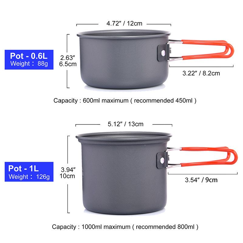 Набор посуды Widesea для кемпи – обзор и цена Camping Outdoor Cooking Equipment
