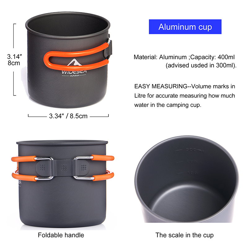 Набор посуды Widesea для кемпи – обзор и цена Camping Outdoor Cooking Equipment