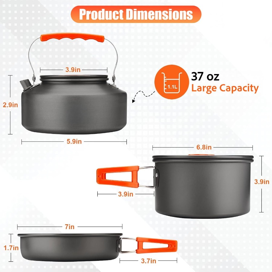 Набор посуды для кемпинга: кас – обзор и цена Camping Cooking Pots And Pans