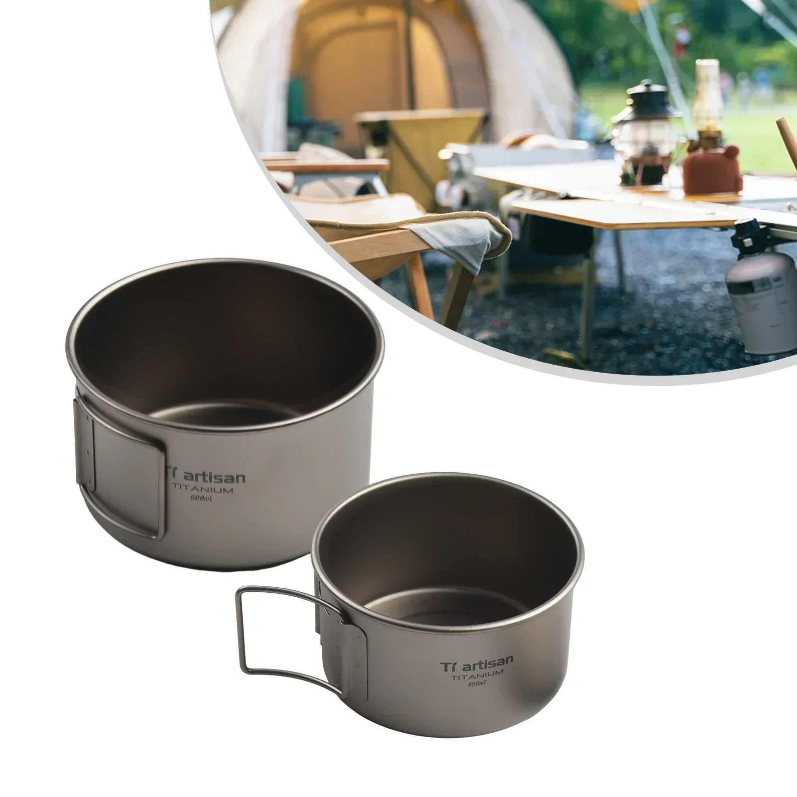 Титановая миска со складной ру – обзор и цена Camping Cooking Bowl
