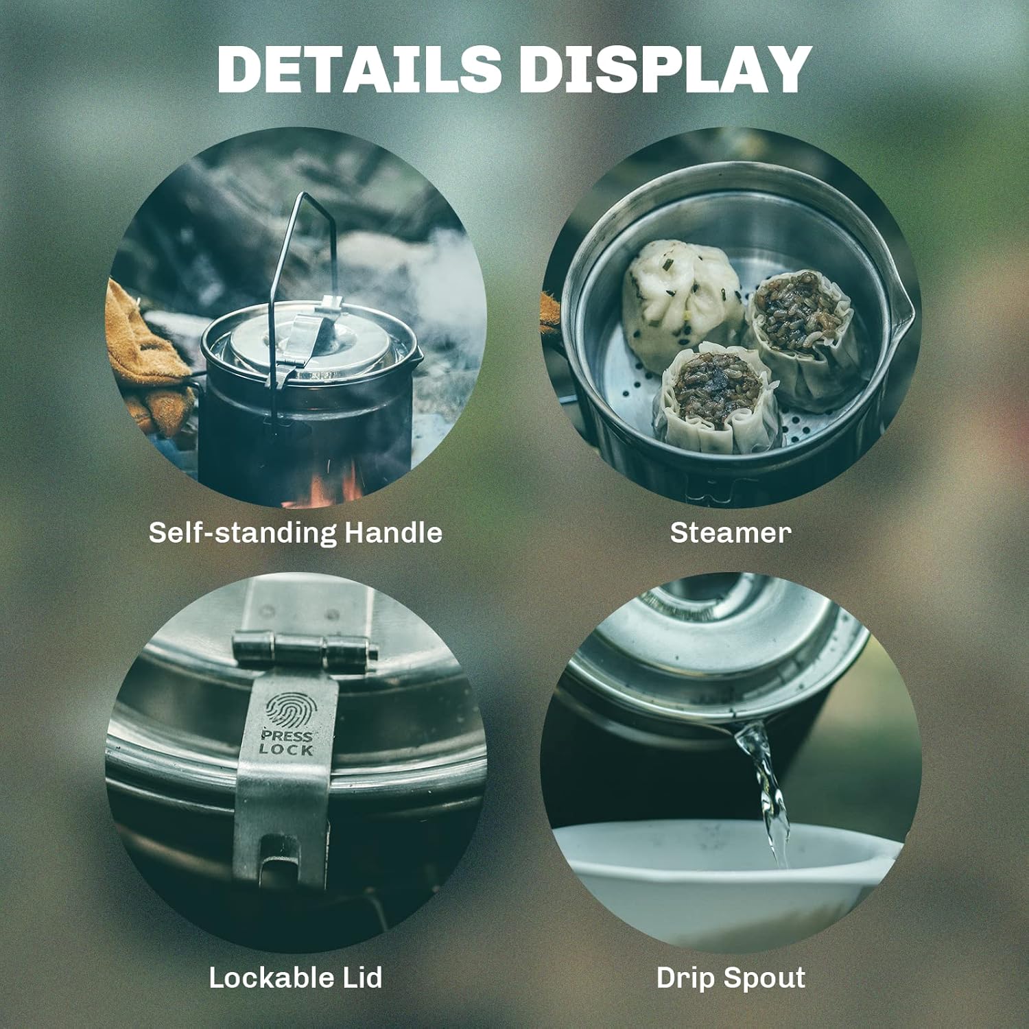 Пожарная кастрюля из нержавеющ – обзор и цена Camping Cooking Set Stainless Steel