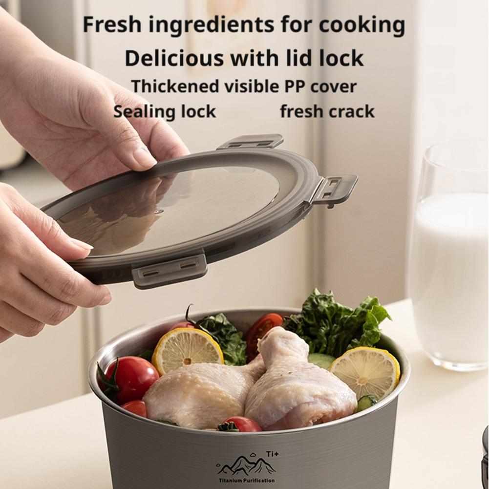 Титановый круглый контейнер дл – обзор и цена Camping Cooking Bowl