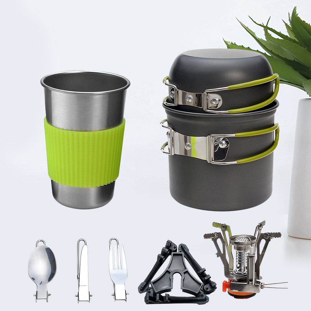 Набор походной посуды для кемп – обзор и цена Camping Cooking Pots And Pans Set